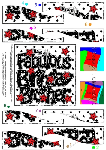 Have a Fabulous Birthday Brother - Wavy Spiral Side Stacker