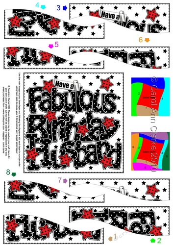 Have a Fabulous Birthday Husband - Wavy Spiral Side Stacker