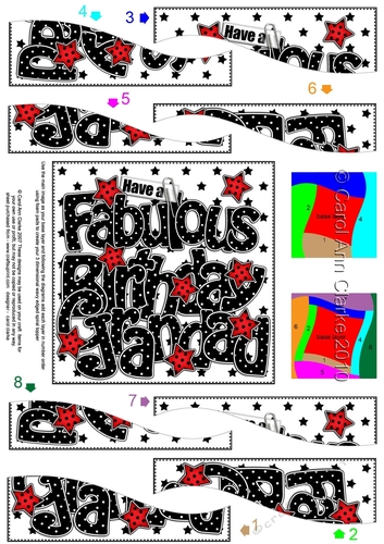 Have a Fabulous Birthday Grandad - Wavy Spiral Side Stacker