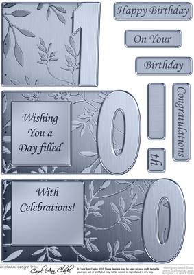 100th Elegant Metallic Book Sheet
