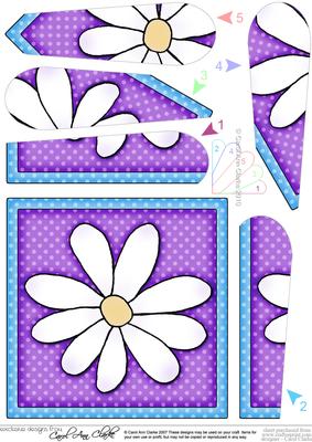 Daisy Quick Card with Fan Pyramage Topper
