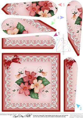Pretty Viola Quick Card with Fan Pyramage Topper
