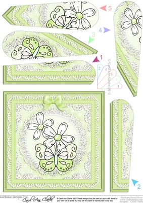 Fluttery Butterfly - Quick Card with Fan Pyramage Topper