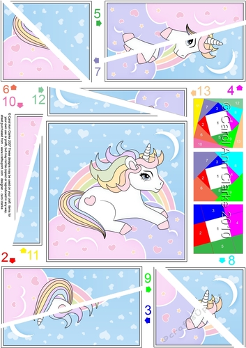 Cute Little Unicorn Twisted Spiral Side Stacker