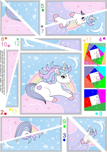 Cute Little Unicorn Twisted Spiral Side Stacker