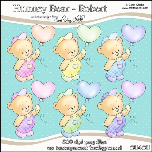 Hunney Bears - Robert - CU4CU Digital Clip Art Set