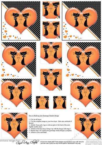 Kool Kats Purrfect Love - Pyramage sheet