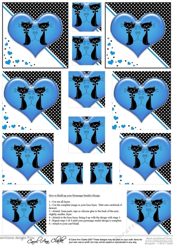 Kool Kats Purrfect Love - Pyramage sheet