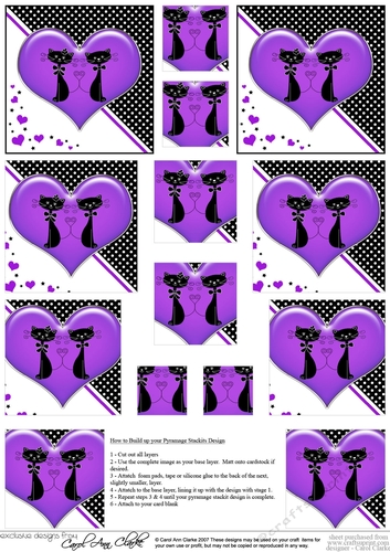 Kool Kats Purrfect Love - Pyramage sheet