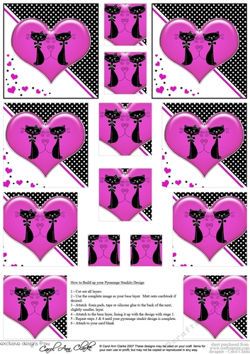 Kool Kats Purrfect Love - Pyramage sheet