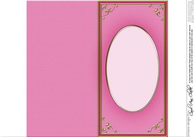 Dl 'gold Metallic Frame' Card Front or Insert
