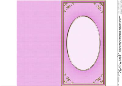 Dl 'gold Metallic Frame' Card Front or Insert