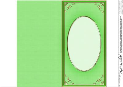 Dl 'gold Metallic Frame' Card Front or Insert
