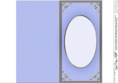 Dl 'gold Metallic Frame' Card Front or Insert