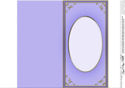 Dl 'gold Metallic Frame' Card Front or Insert