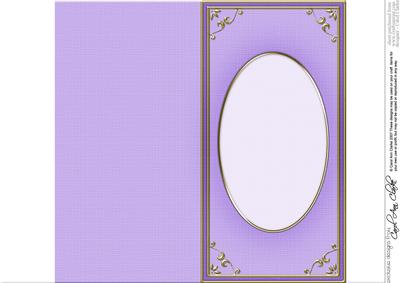 Dl 'gold Metallic Frame' Card Front or Insert