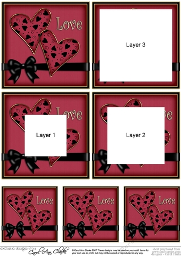Romantic Love Hearts - Tunnel Topper