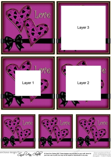 Romantic Love Hearts - Tunnel Topper