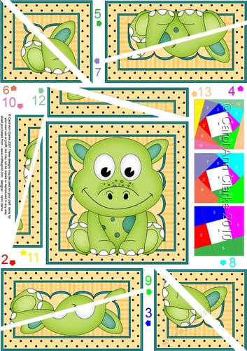Cute Little Dinosaur Twisted Spiral Side Stacker