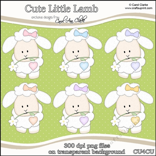 Cute Little Lamb - CU4CU Digital Clip Art Set