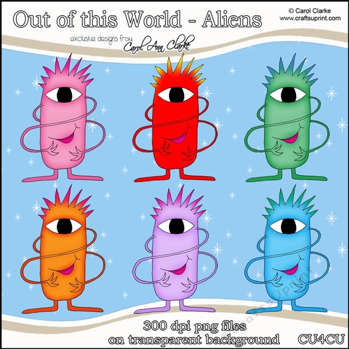 Out of this World - Aliens - CU4CU Digital Clip Art Set