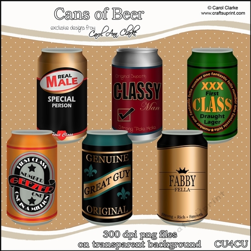 Cans of Beer - CU4CU Digital Clip Art Set