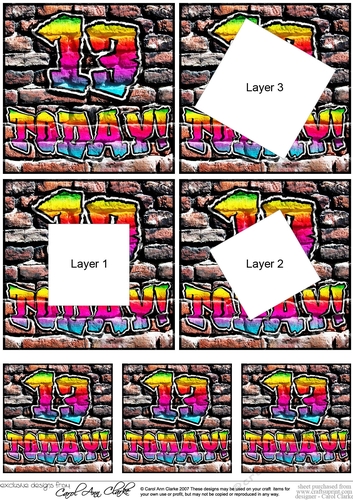 13 Today! - Graffiti Twisted Tunnel Topper