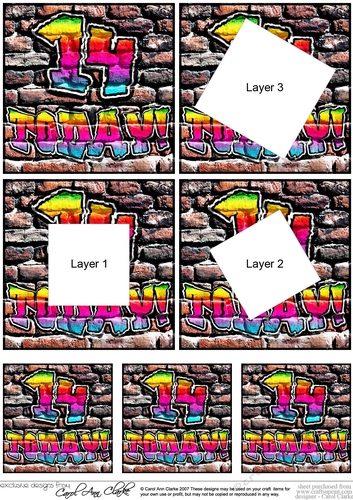 14 Today! - Graffiti Twisted Tunnel Topper