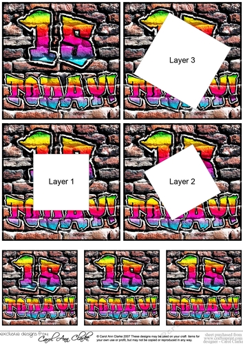 15 Today! - Graffiti Twisted Tunnel Topper