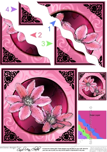 Clematis - Wavy Corner Side Stacker Topper