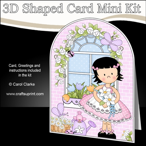 3D Shaped Card  Kit - Country Cottage Girlz Suzi