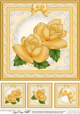 Just Roses 8 x 8 Quick Card Topper