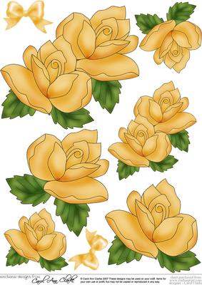 Just Roses 3D Decoupage Sheet