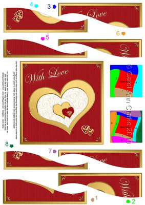 Elegant Hearts Quick Card with Wavy Spiral Side Stacker