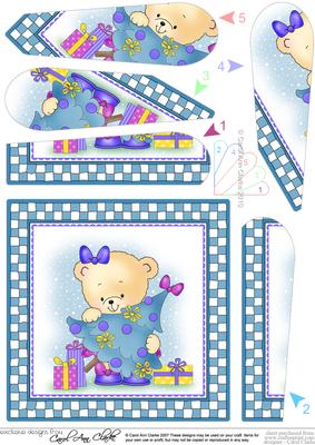 Rosie's Christmas Tree Quick Card with Fan Pyramage Topper