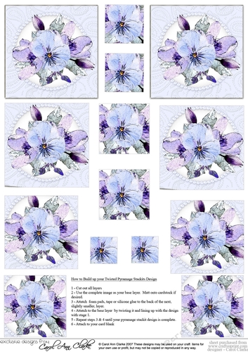Posy and Pearls - Twisted Pyramage sheet