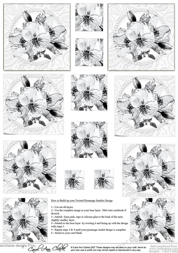 Posy and Pearls - Twisted Pyramage sheet