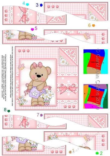 Cute Little Livvy Bear & Lace Wavy Spiral Side Stacker