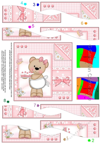 Cute Little Livvy Bear & Lace Wavy Spiral Side Stacker