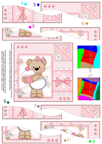 Cute Little Livvy Bear & Lace Wavy Spiral Side Stacker