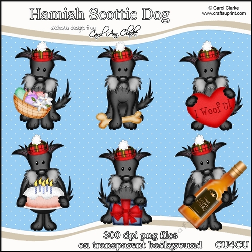 Hamish Scottie Dog - CU4CU Digital Clip Art Set
