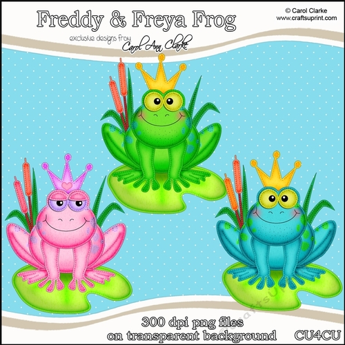 Freddy & Freya Frog - CU4CU Digital Clip Art Set