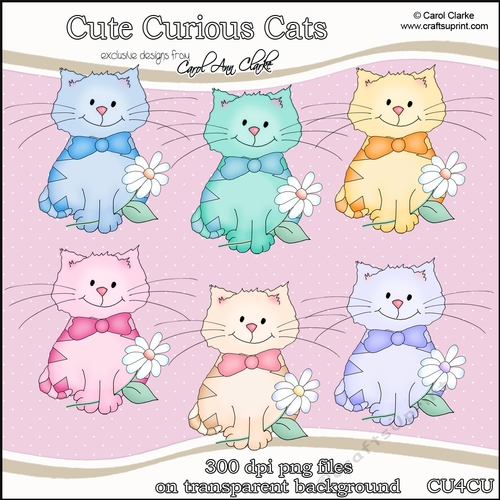 Curious Cats - CU4CU Digital Clip Art Set