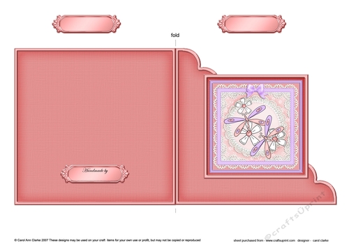 Dreamy Dragonfly - Cut and Fold Corner Card 