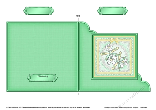 Dreamy Dragonfly - Cut and Fold Corner Card 
