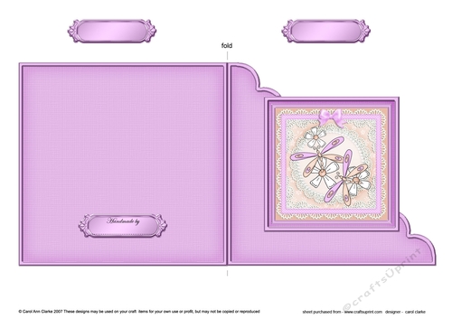 Dreamy Dragonfly - Cut and Fold Corner Card 