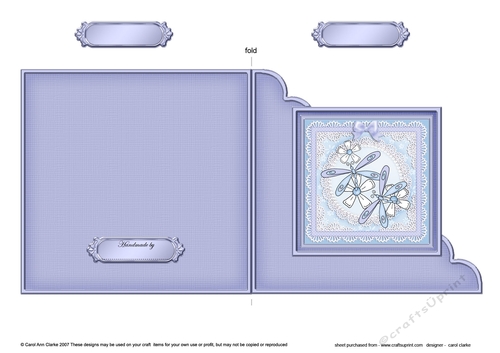 Dreamy Dragonfly - Cut and Fold Corner Card 