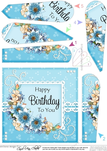A Touch of Elegance Flowers, Pearls and Lace Fan Pyramage Topper