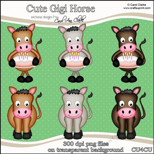 GiGi Horse - CU4CU Digital Clip Art Set
