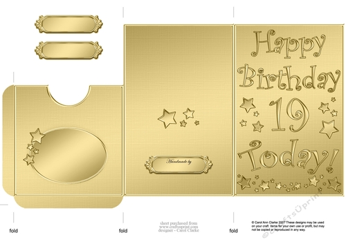 Elegant Metallic 19th Birthday Lottery Wallet Card